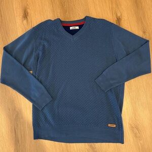Hermes Deep Blue V-Neck Sweater